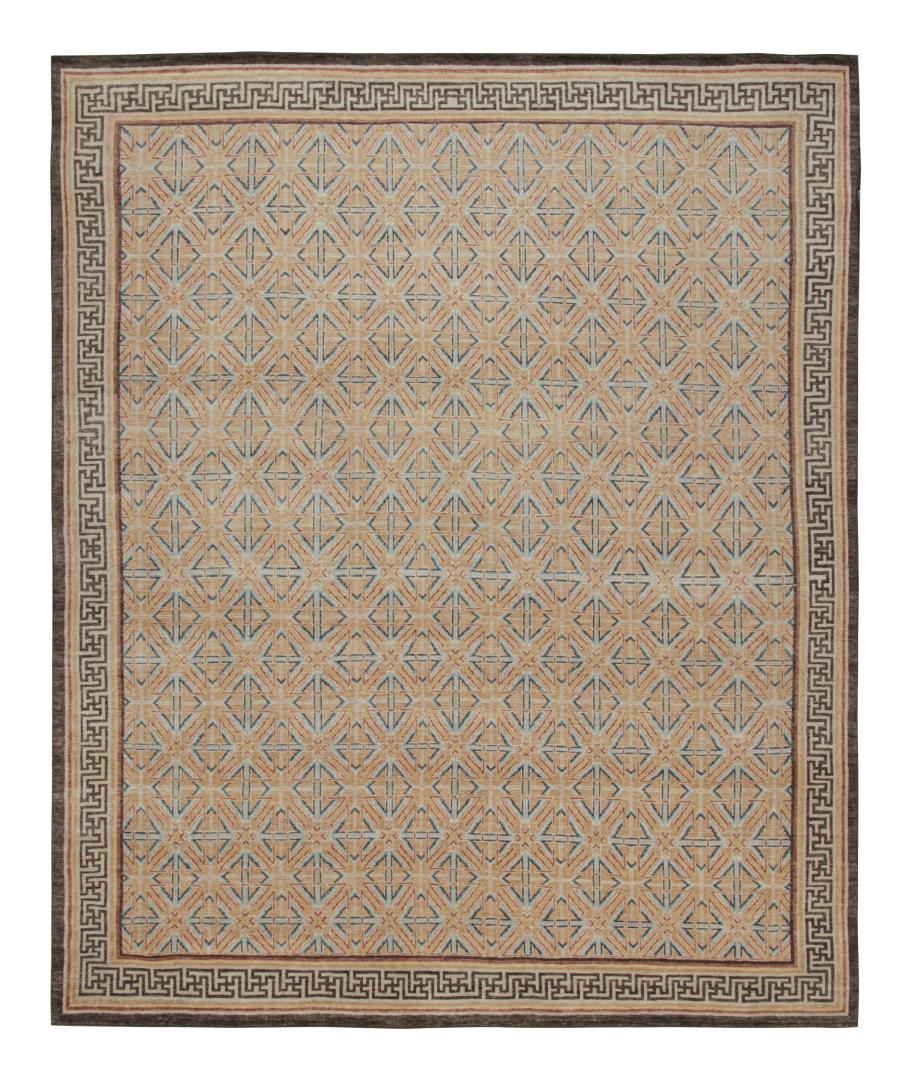 Modern 18th Century Chinese Geometric Rug