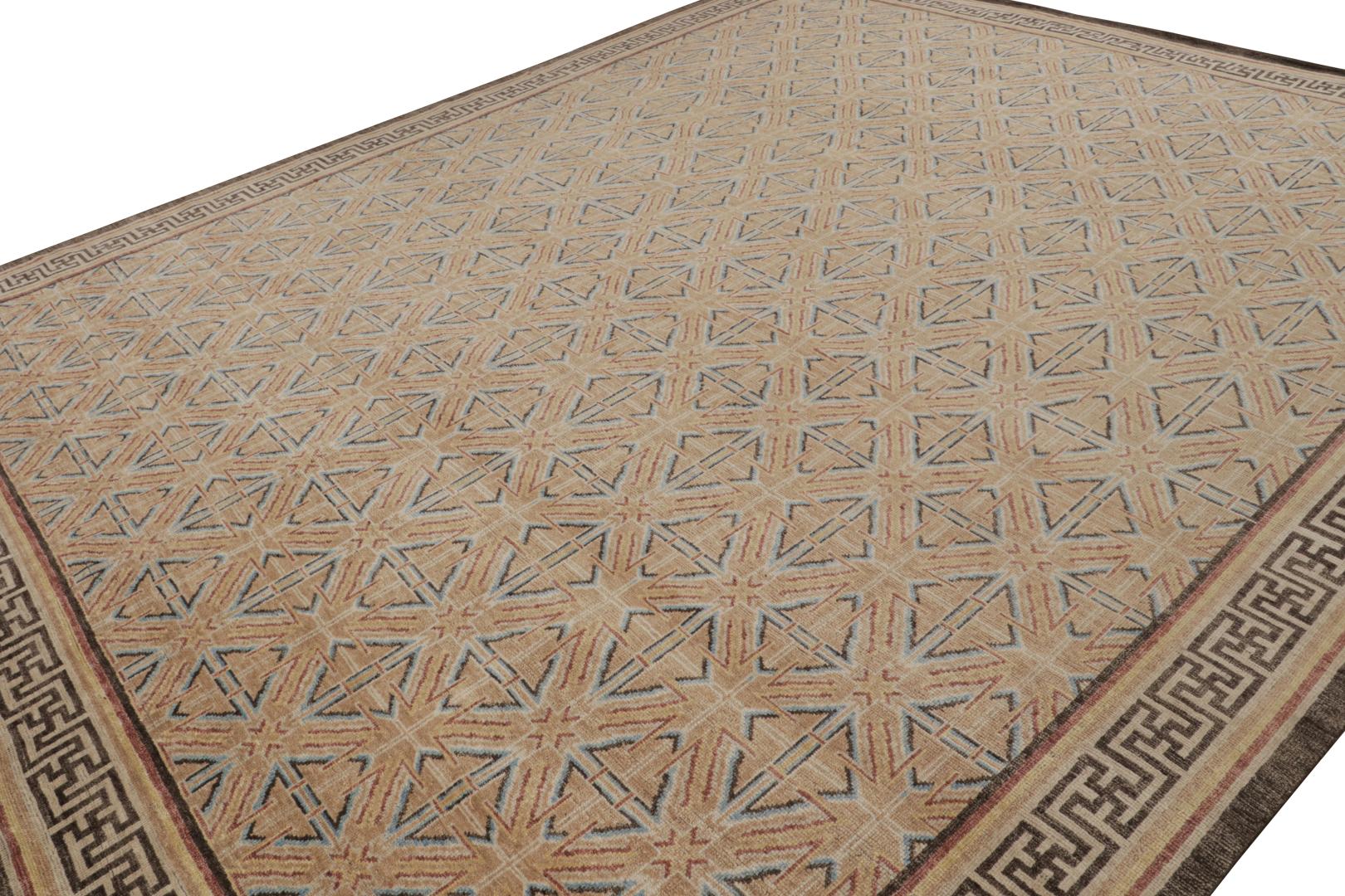 Modern 18th Century Chinese Geometric Rug