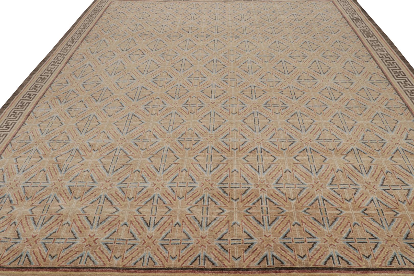 Modern 18th Century Chinese Geometric Rug