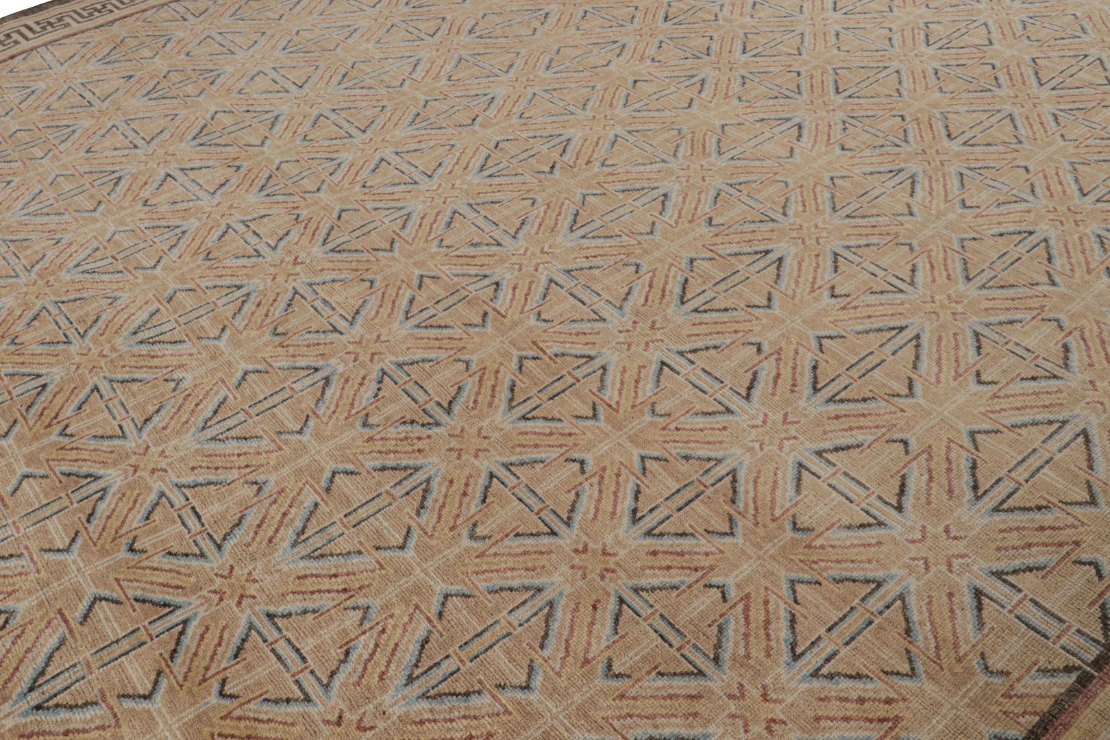 Modern 18th Century Chinese Geometric Rug