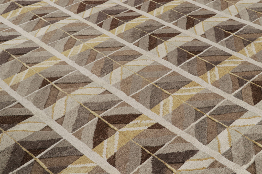 Scandinavian geometric rug