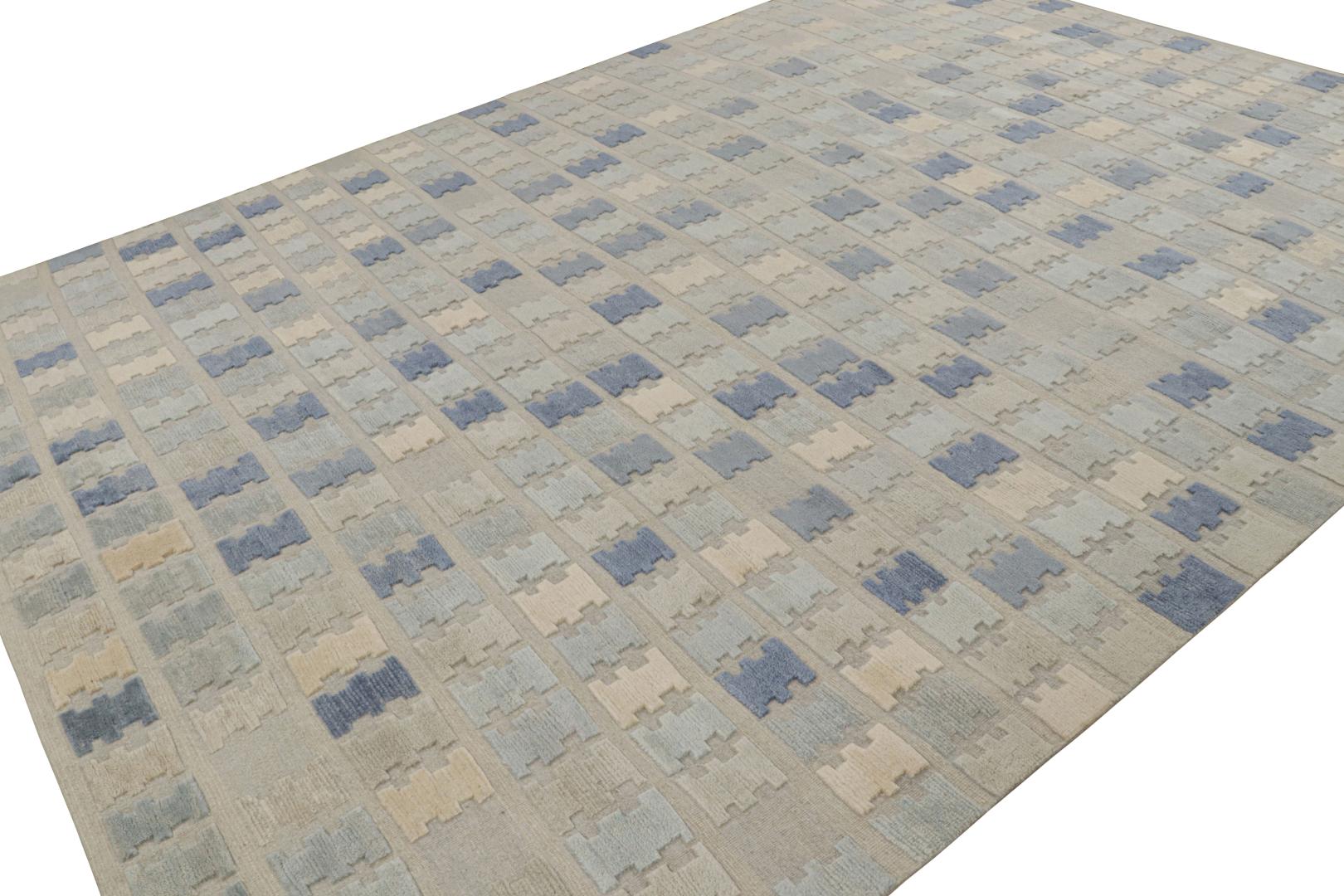 Scandinavian geometric rug