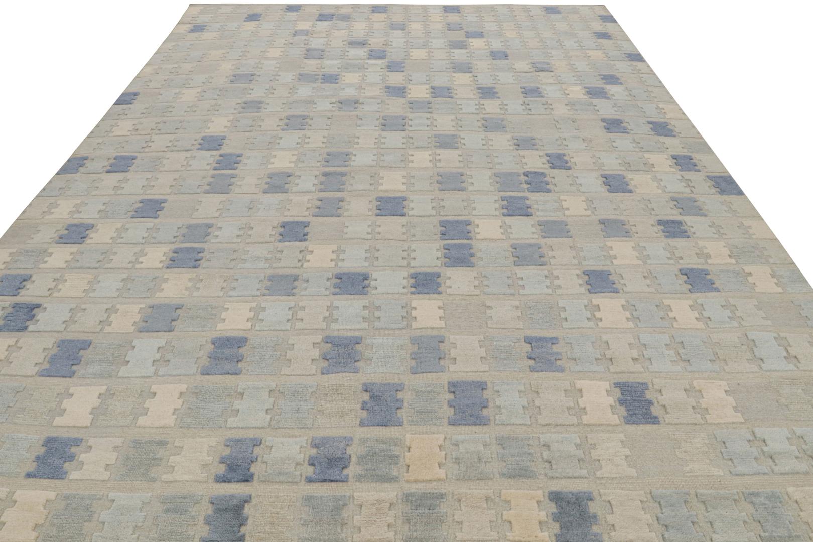 Scandinavian geometric rug