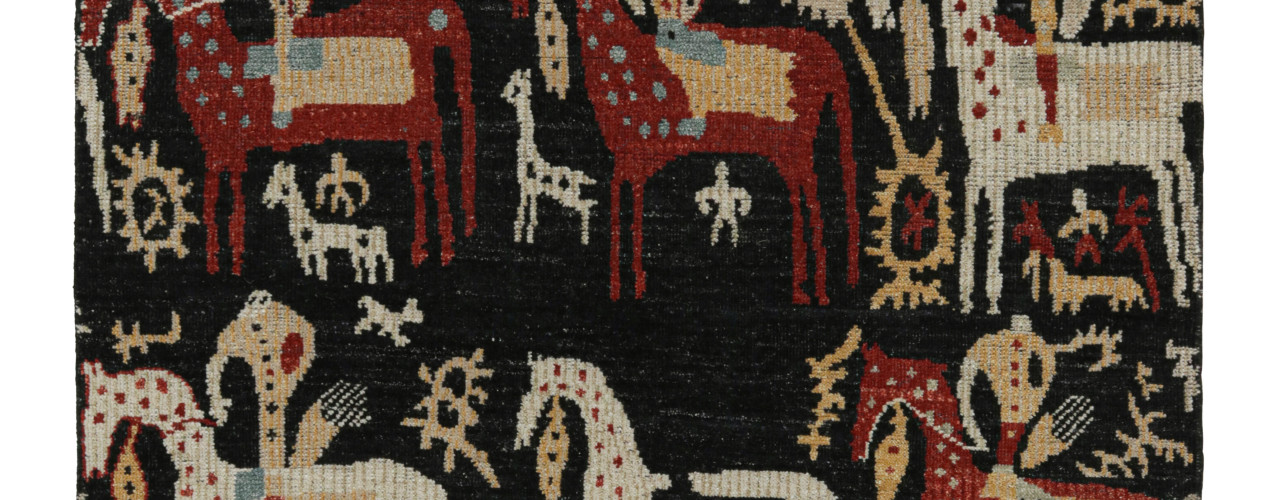 Modern Pictorial Caucasian Rug