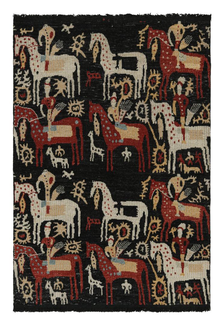 Modern Pictorial Caucasian Rug