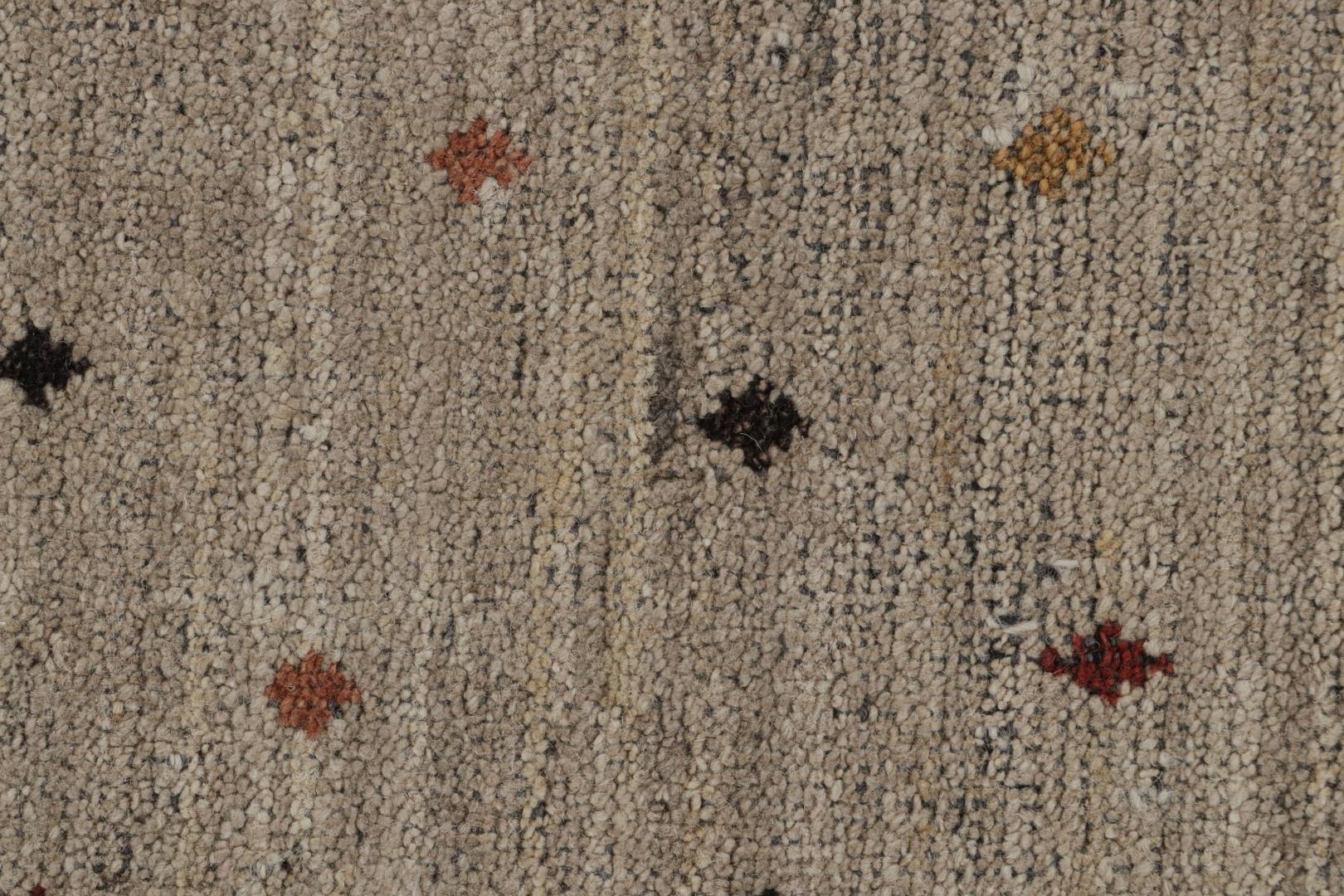 Rug & Kilim’s Mihrab Style Rug in Beige with Geometric Patterns