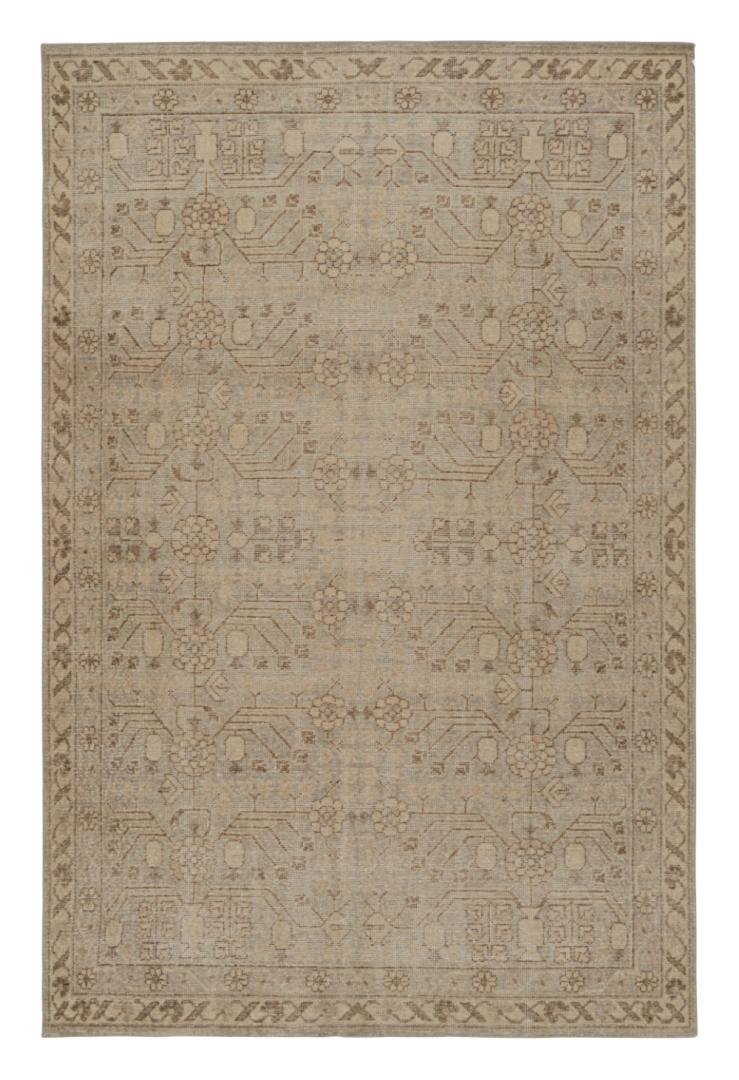 Khotan Samarkand Style Rug with Floral Motifs