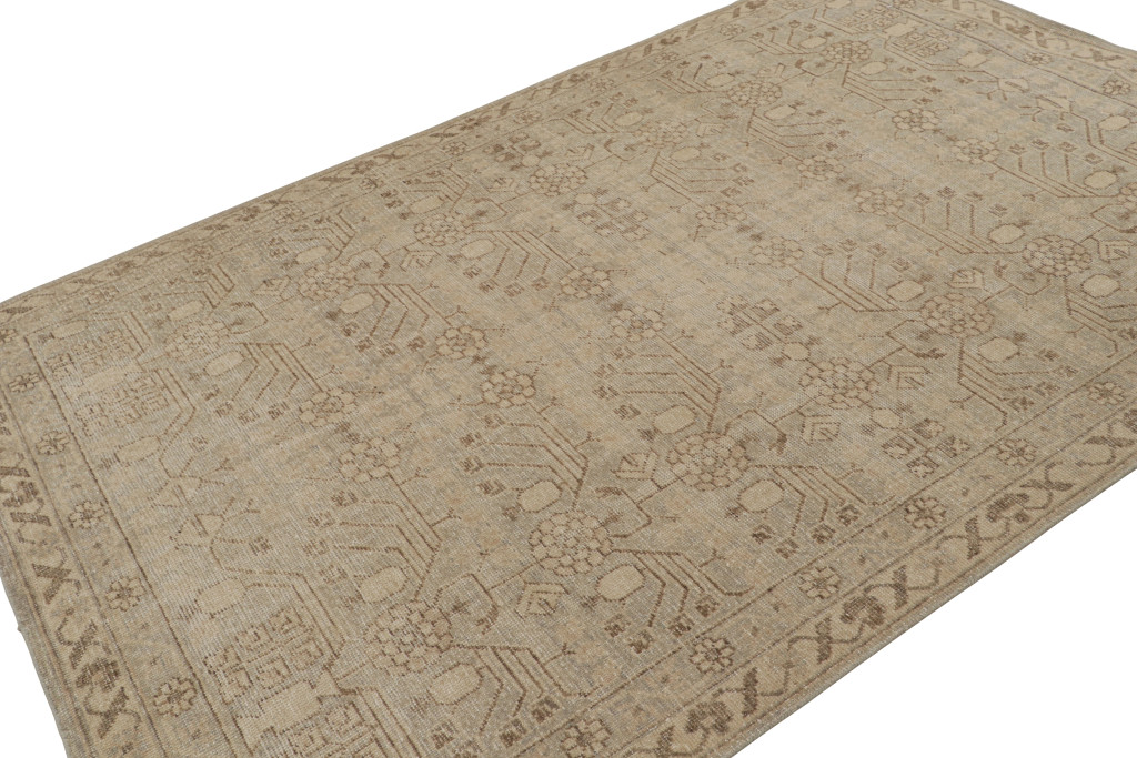 Khotan Samarkand Style Rug with Floral Motifs
