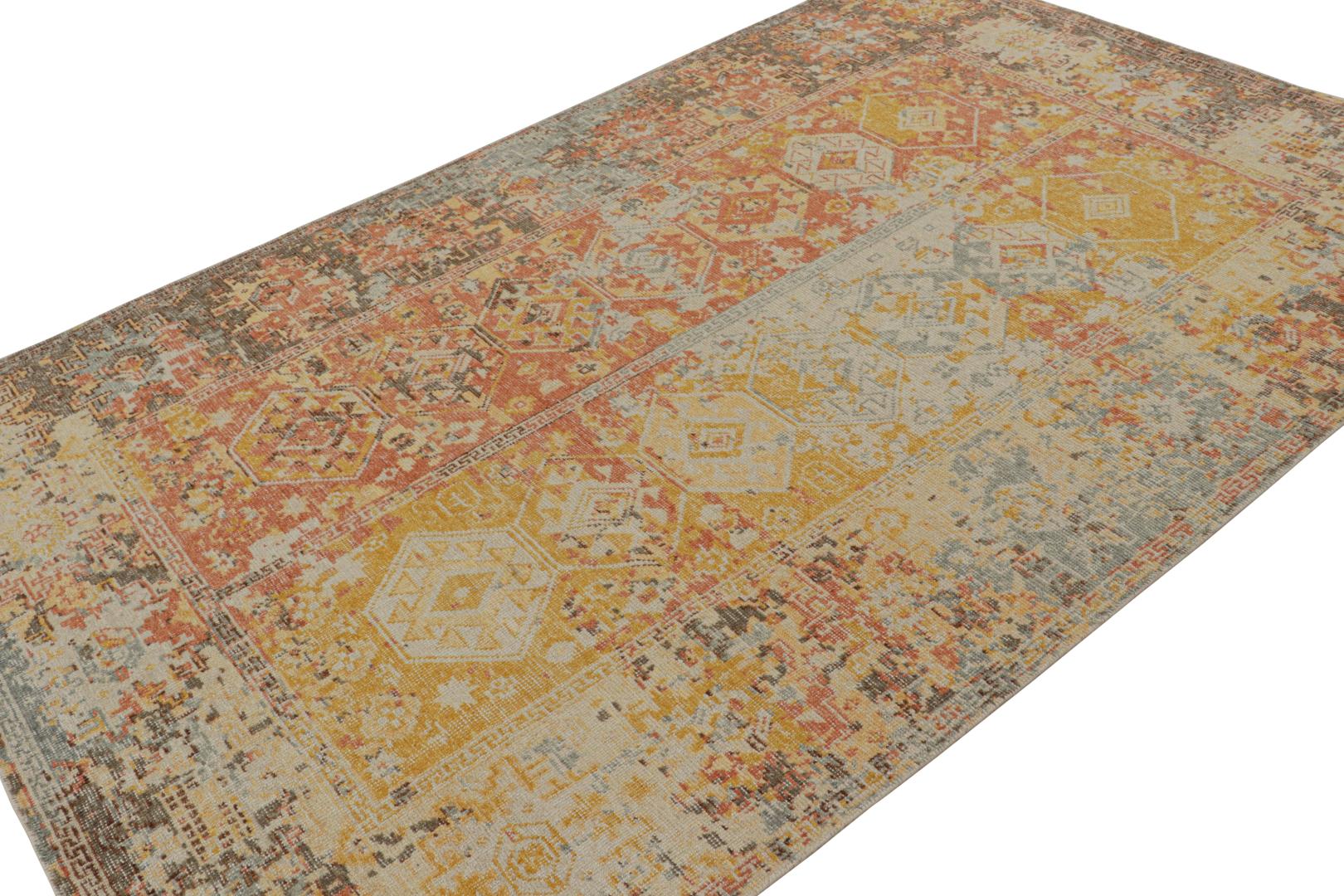 Contemporary Abstract Rug with Painterly Patterns