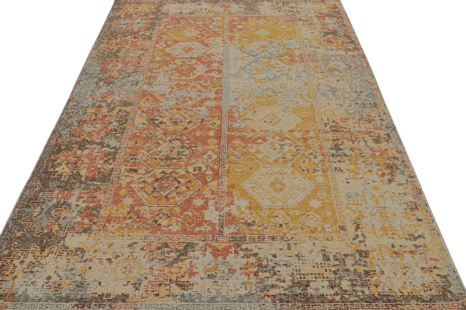 Contemporary Abstract Rug with Painterly Patterns