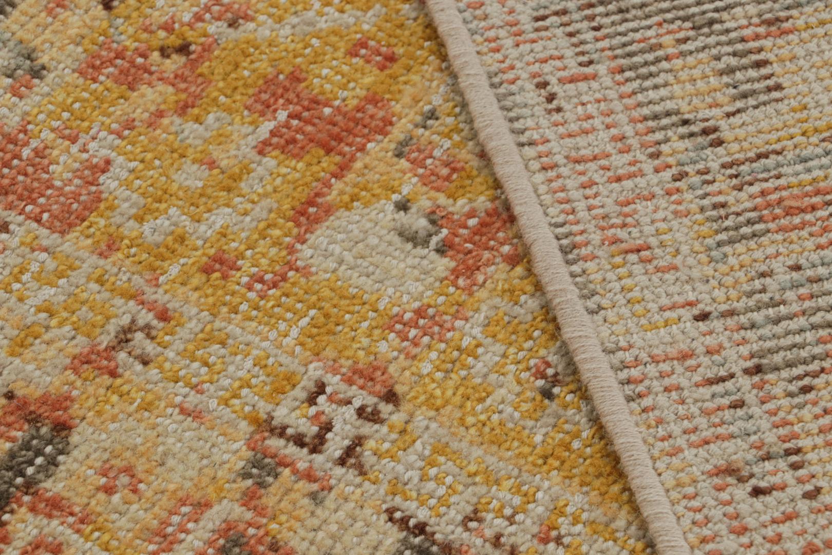 Contemporary Abstract Rug with Painterly Patterns
