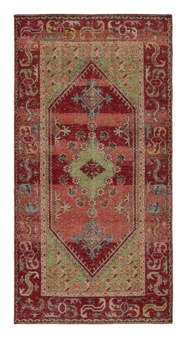 Contemporary Rug with Medallion and Geometric Patterns