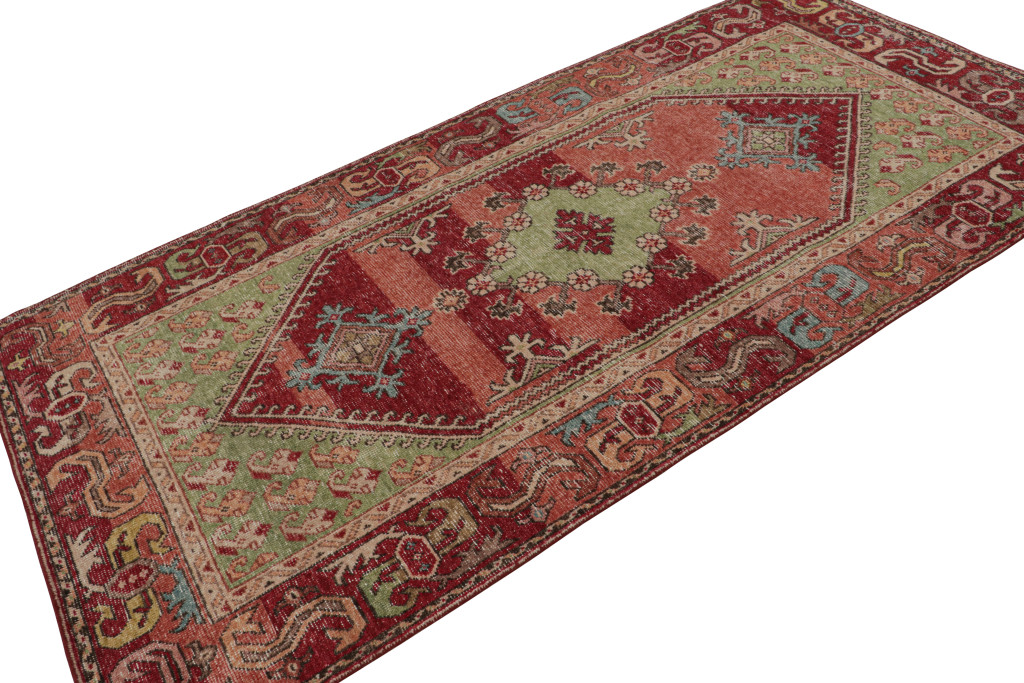 Contemporary Rug with Medallion and Geometric Patterns