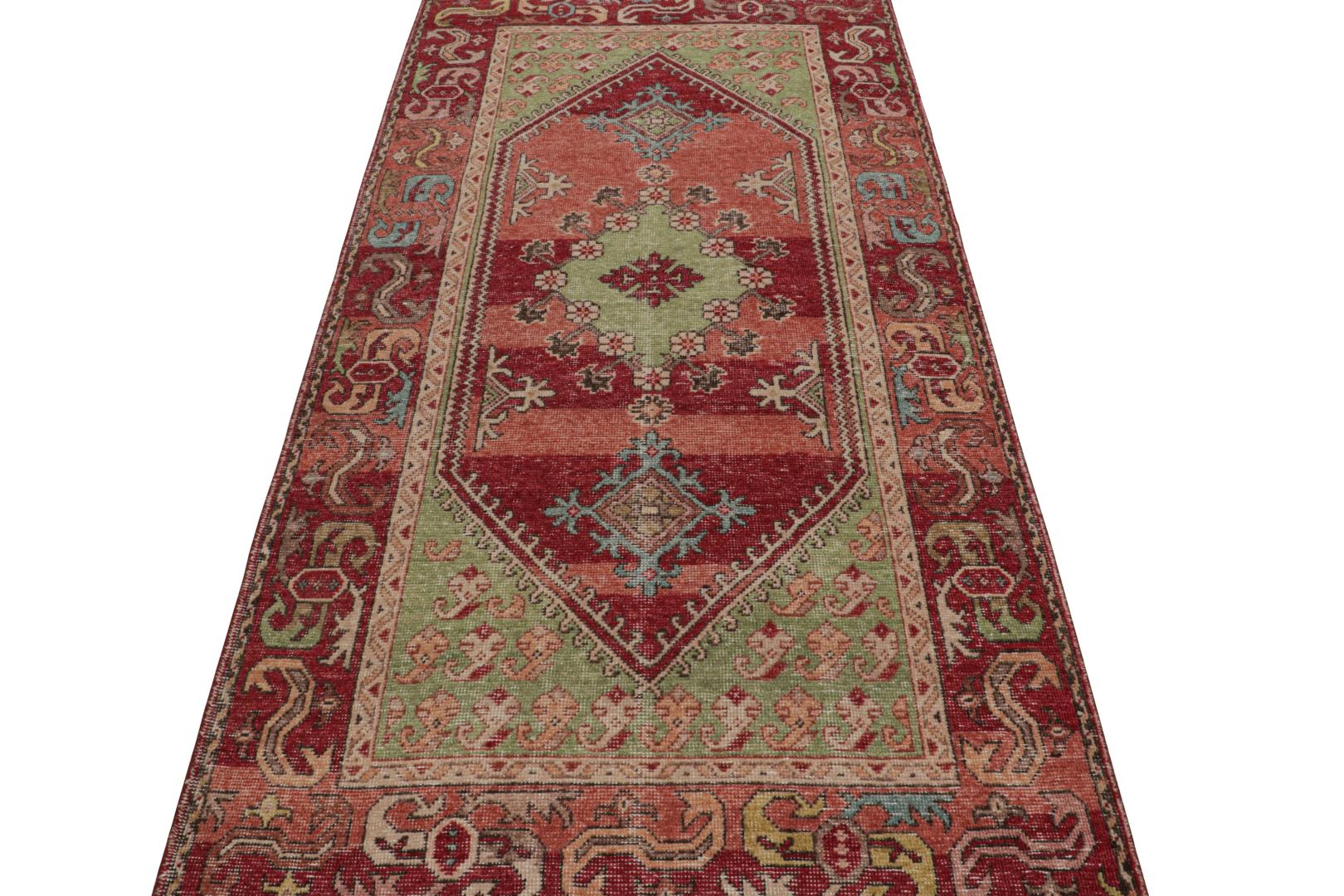 Contemporary Rug with Medallion and Geometric Patterns