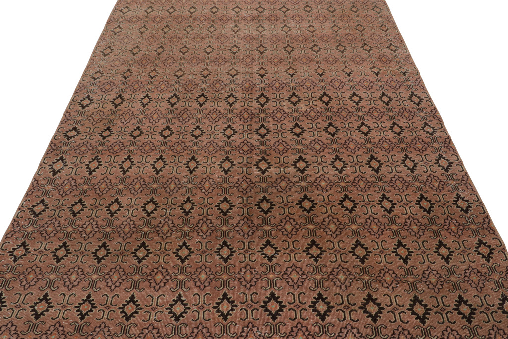 Vintage Turkish Geometric Rug