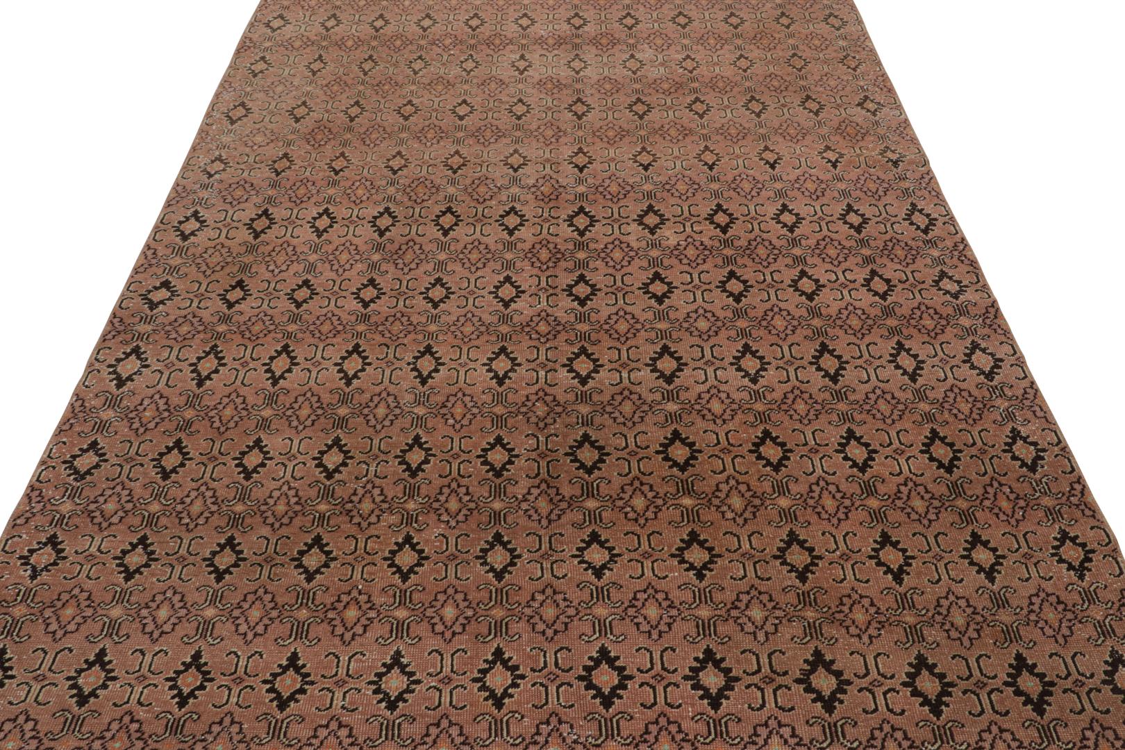 Vintage Turkish Geometric Rug
