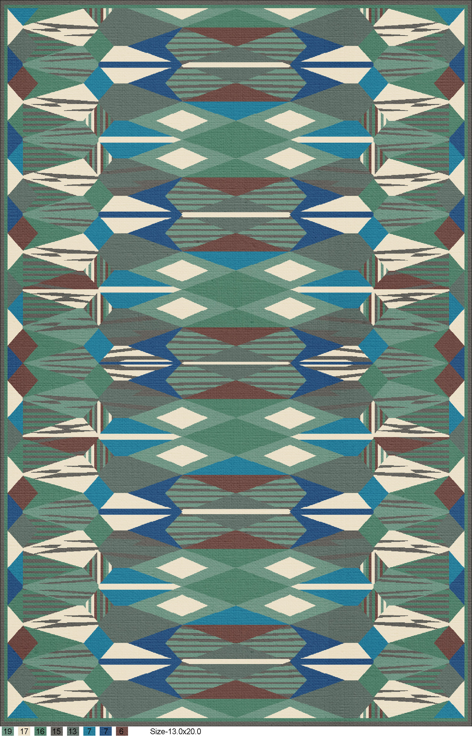 Custom Scandinavian Rug CAD