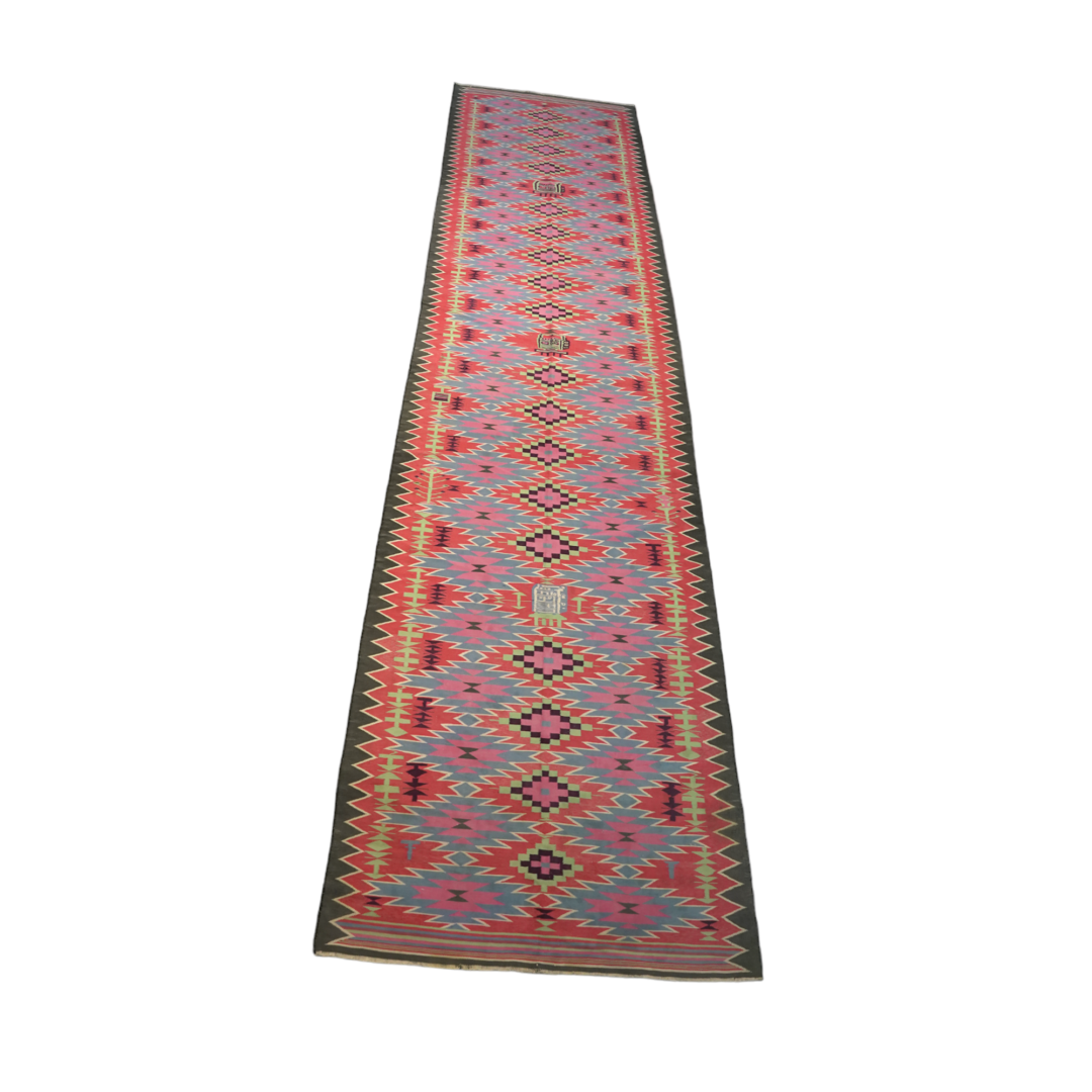Vintage Dhurrie Runner Rug