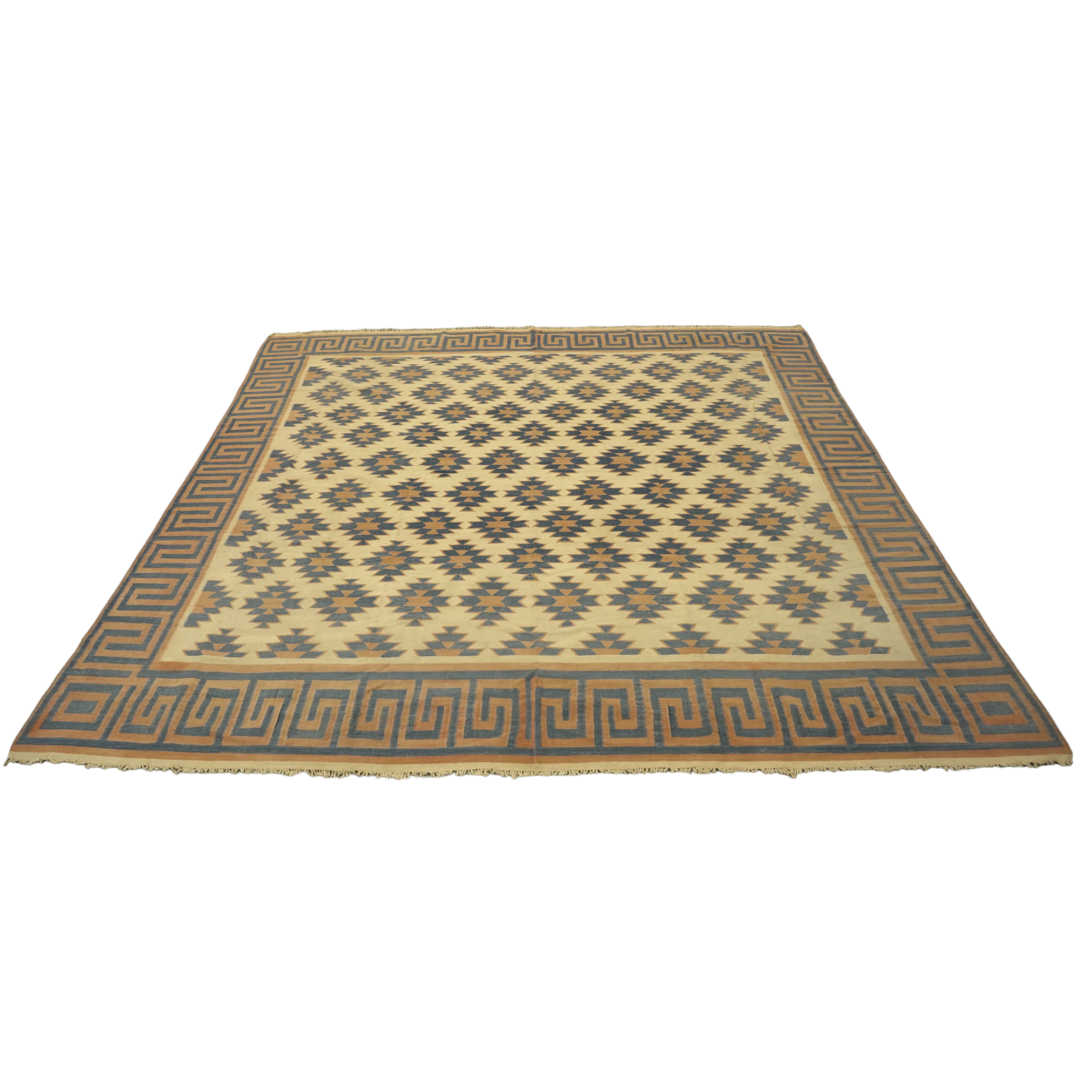 Vintage Dhurrie Square Rug