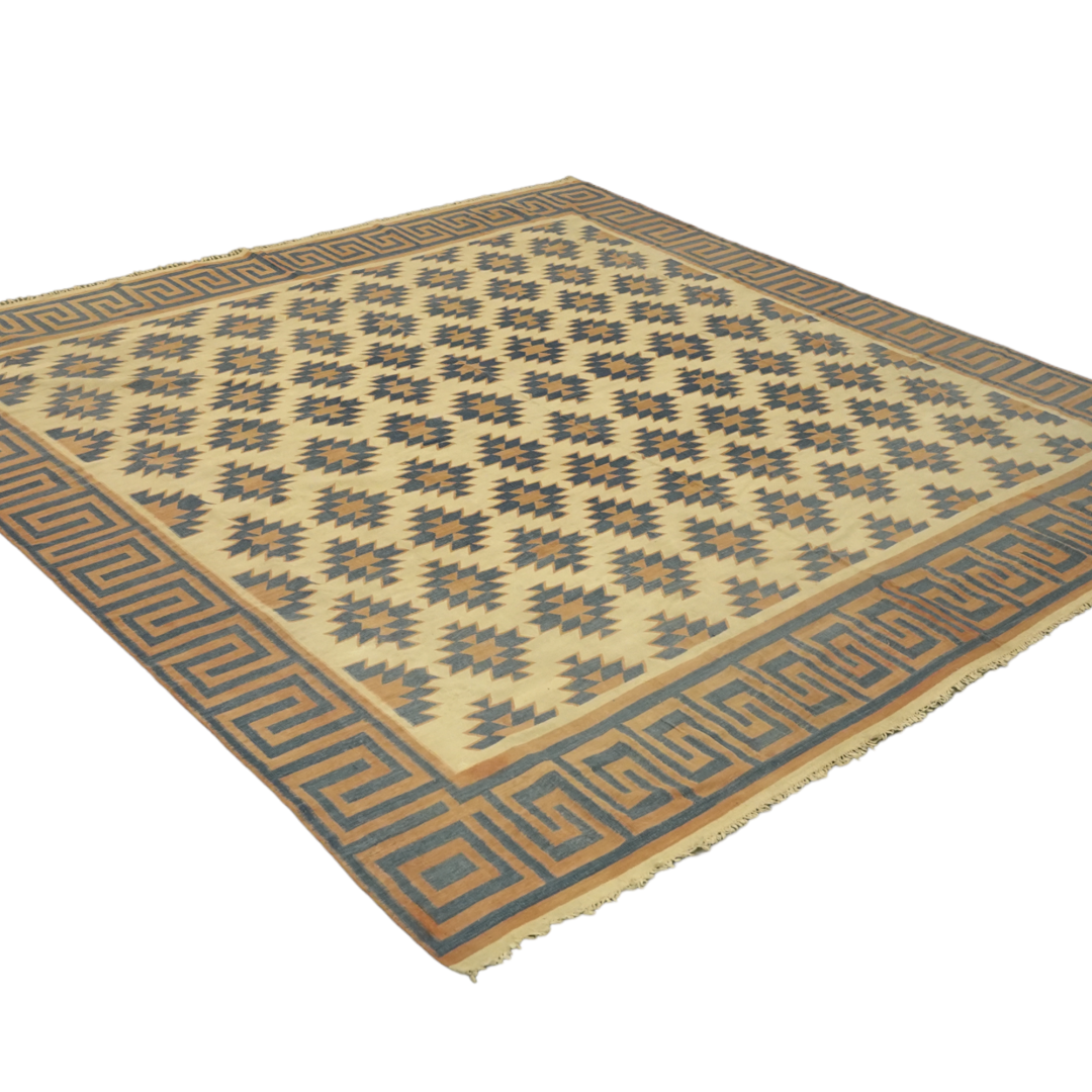Vintage Dhurrie Square Rug