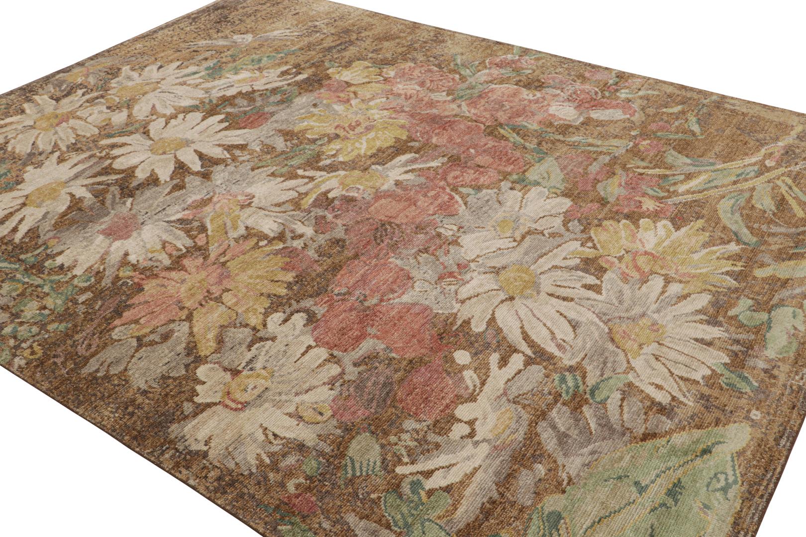 Distressed style Floral rug