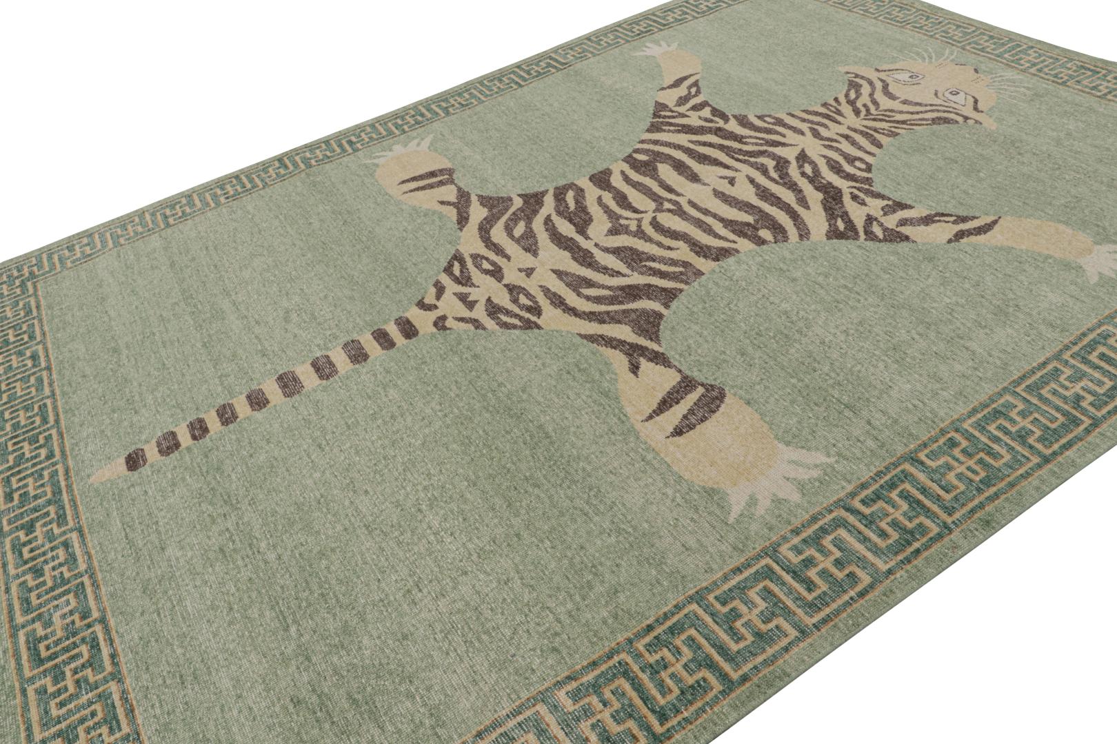 Modern Tiger Skin Pictorial Rug