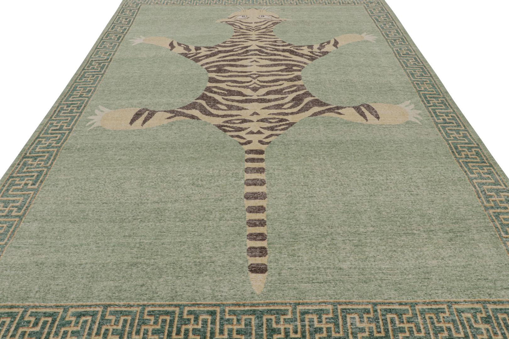 Modern Tiger Skin Pictorial Rug