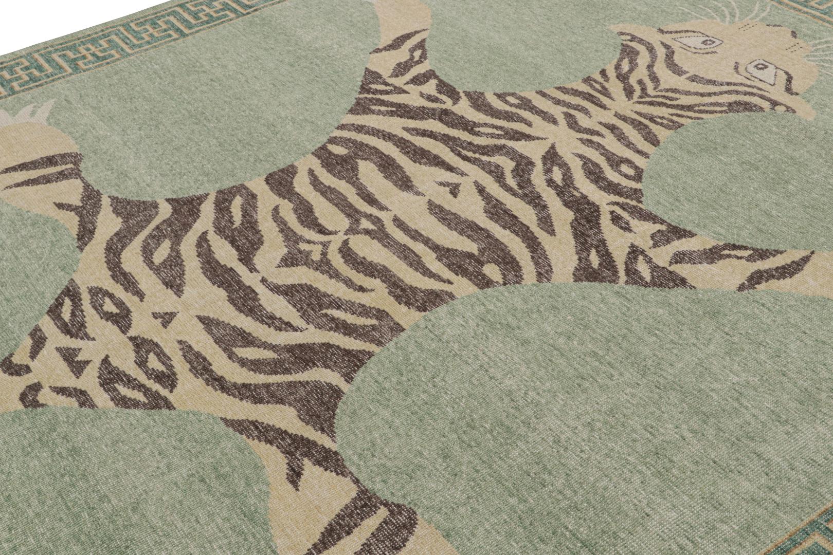 Modern Tiger Skin Pictorial Rug