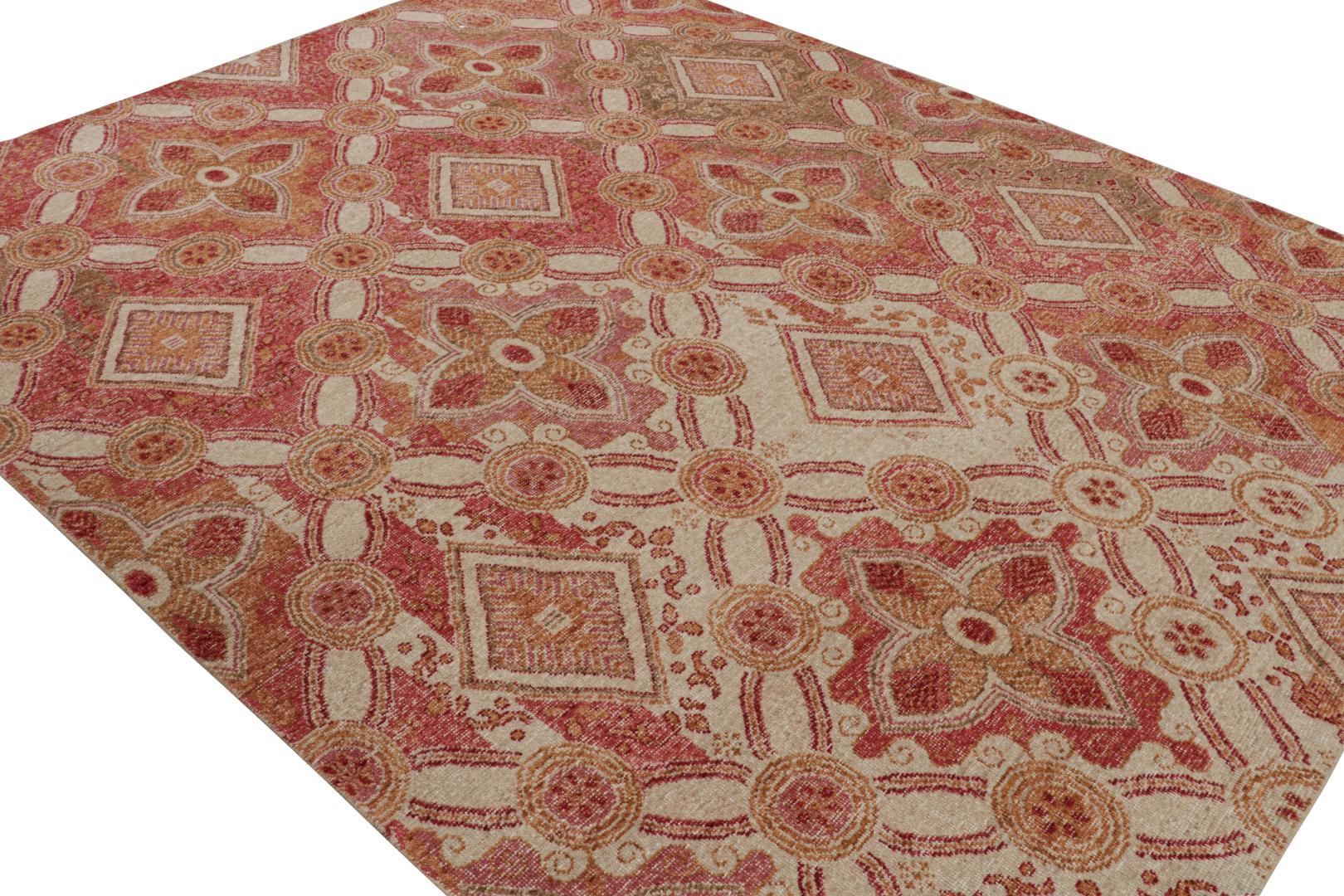 Distressed style Geometric rug