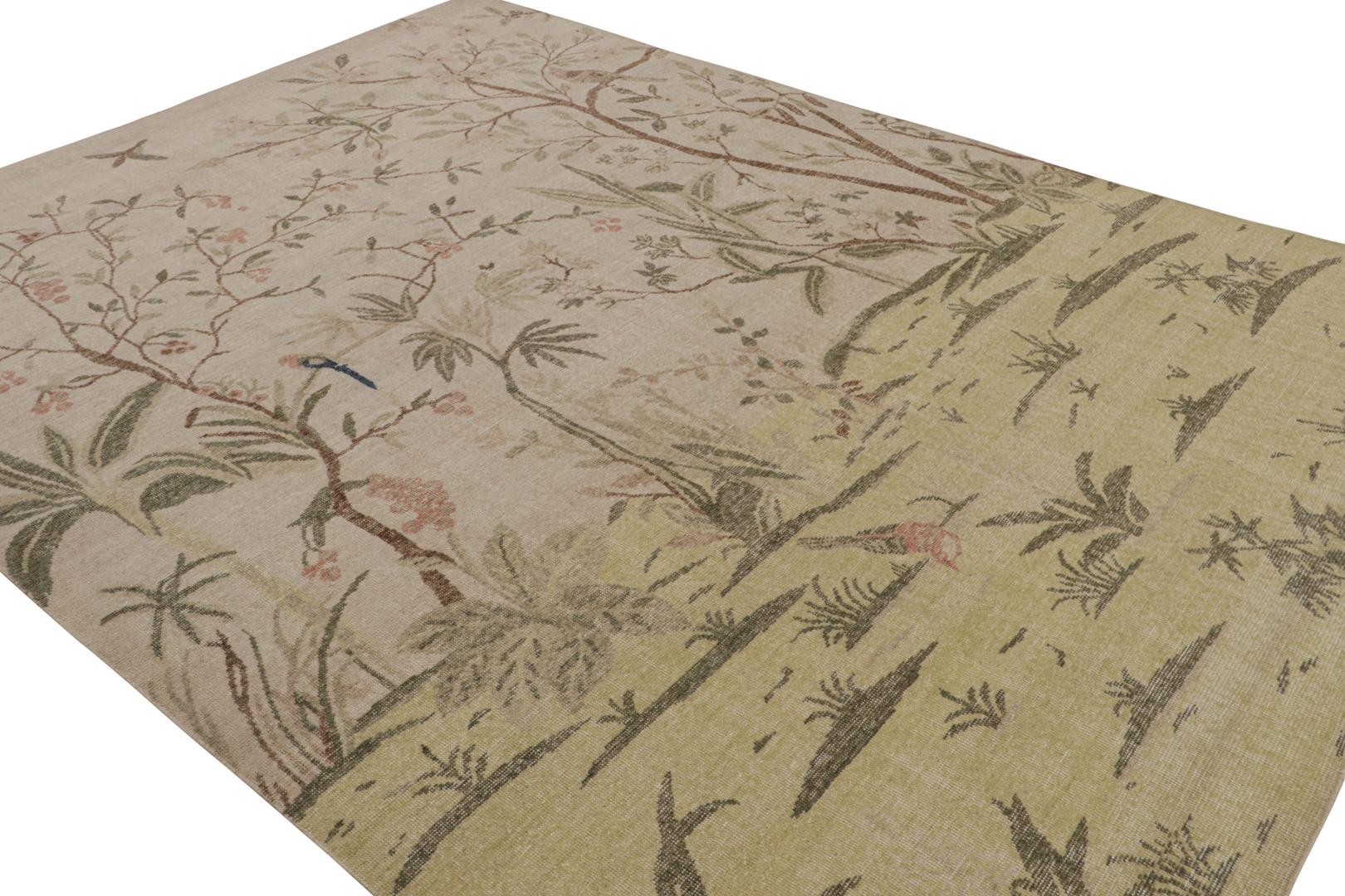 Distressed style Pictorial rug