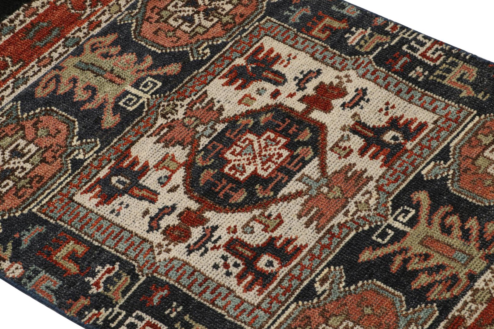 Tribal Rug with Primitivist Geometric Pattern