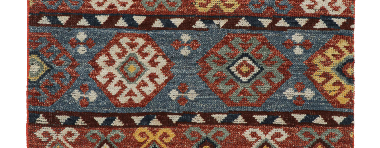 Turkish-Inspired Rug with Geometric Pattern