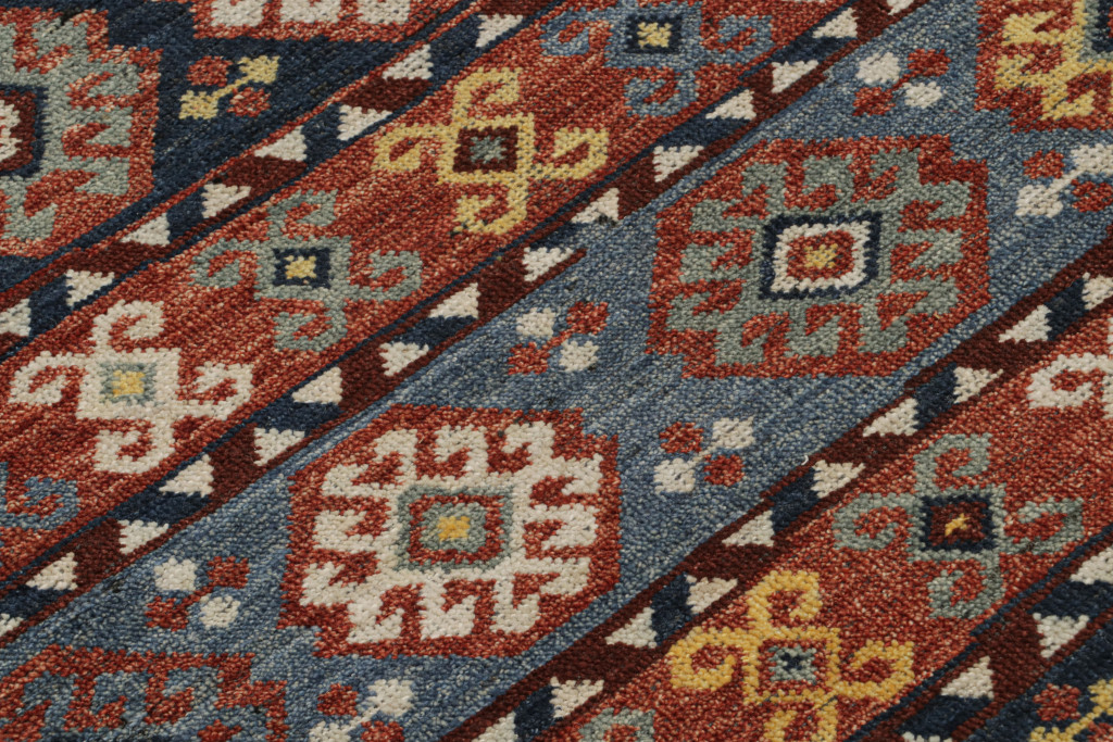 Turkish-Inspired Rug with Geometric Pattern