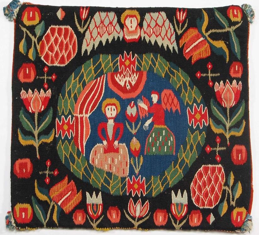 Swedish Stool Cushion Flamskväv
