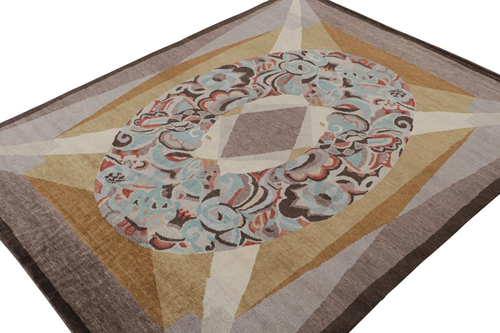 French Art deco Rug with Medallion