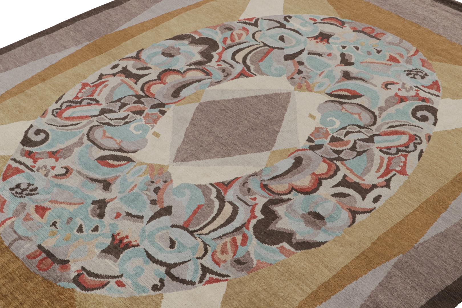 French Art deco Rug with Medallion
