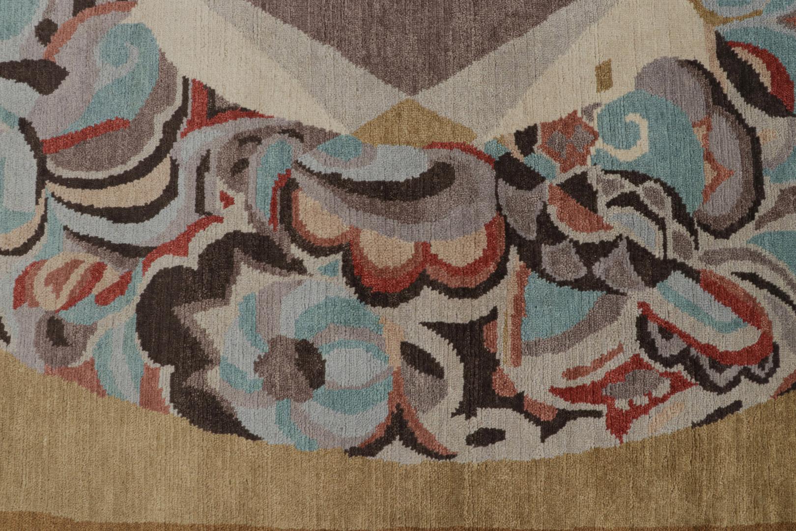 French Art deco Rug with Medallion