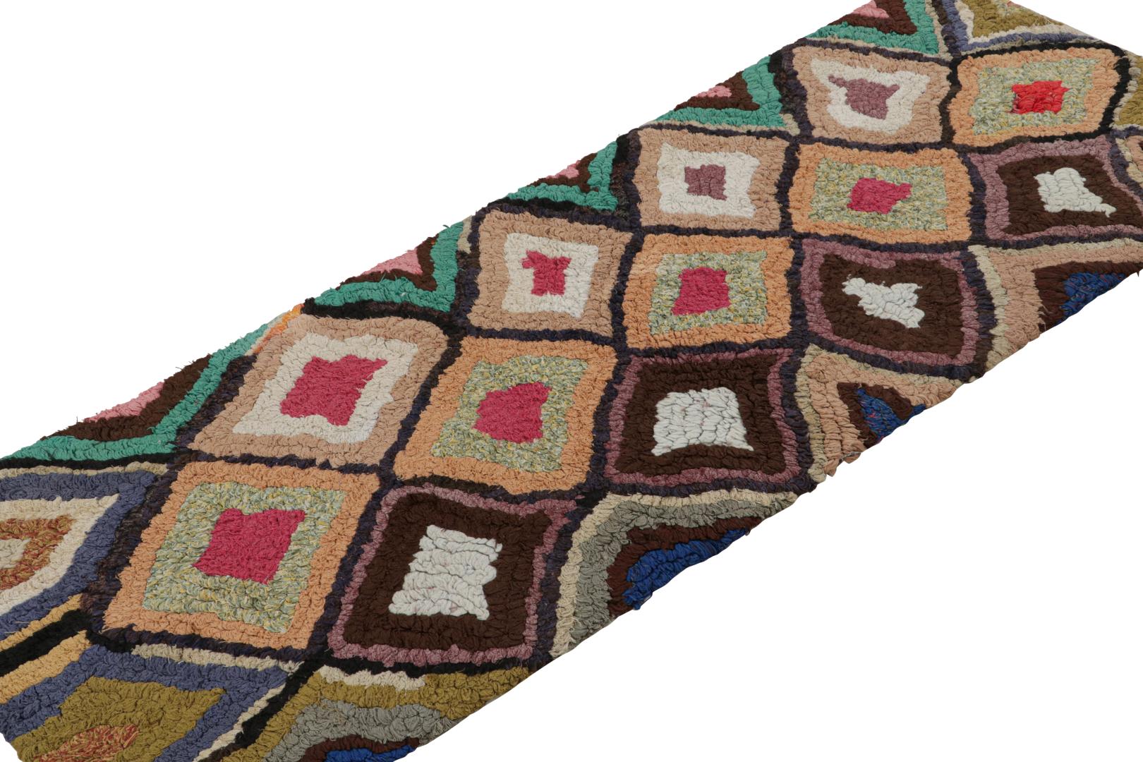 Vintage Azilal Moroccan Runner Rug