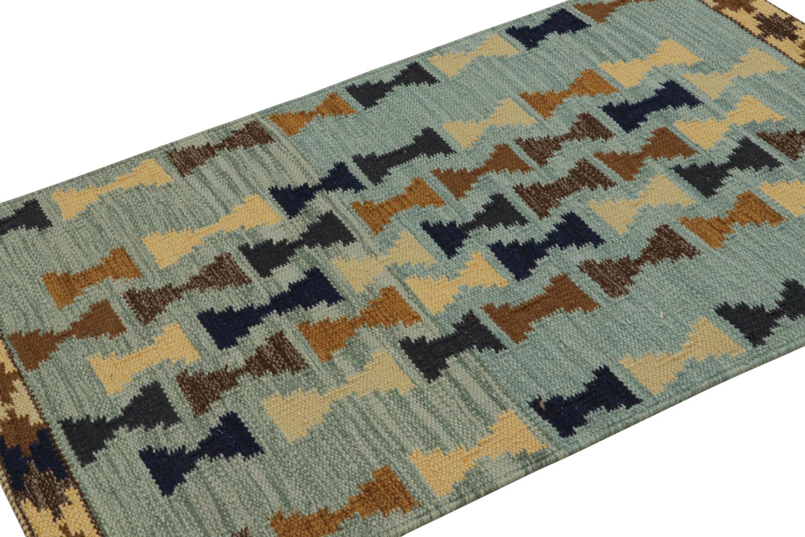 Scandinavian Scatter Rug with Geometric Patterns