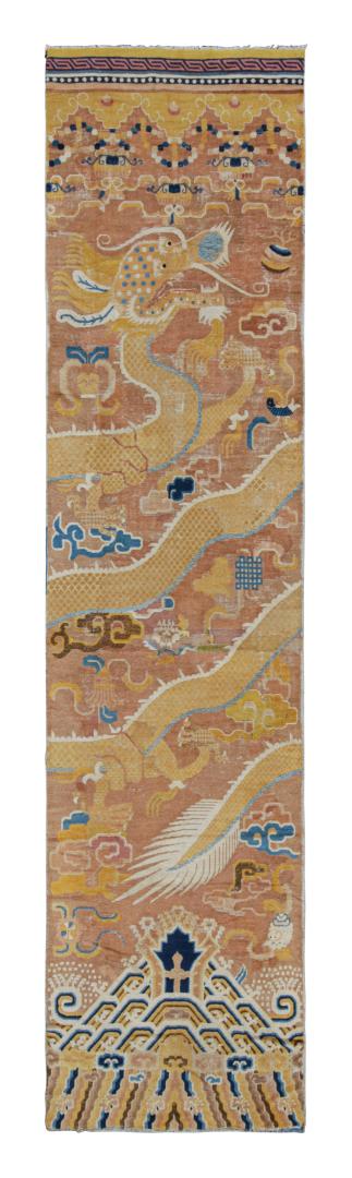 Antique Ningxia pillar rug
