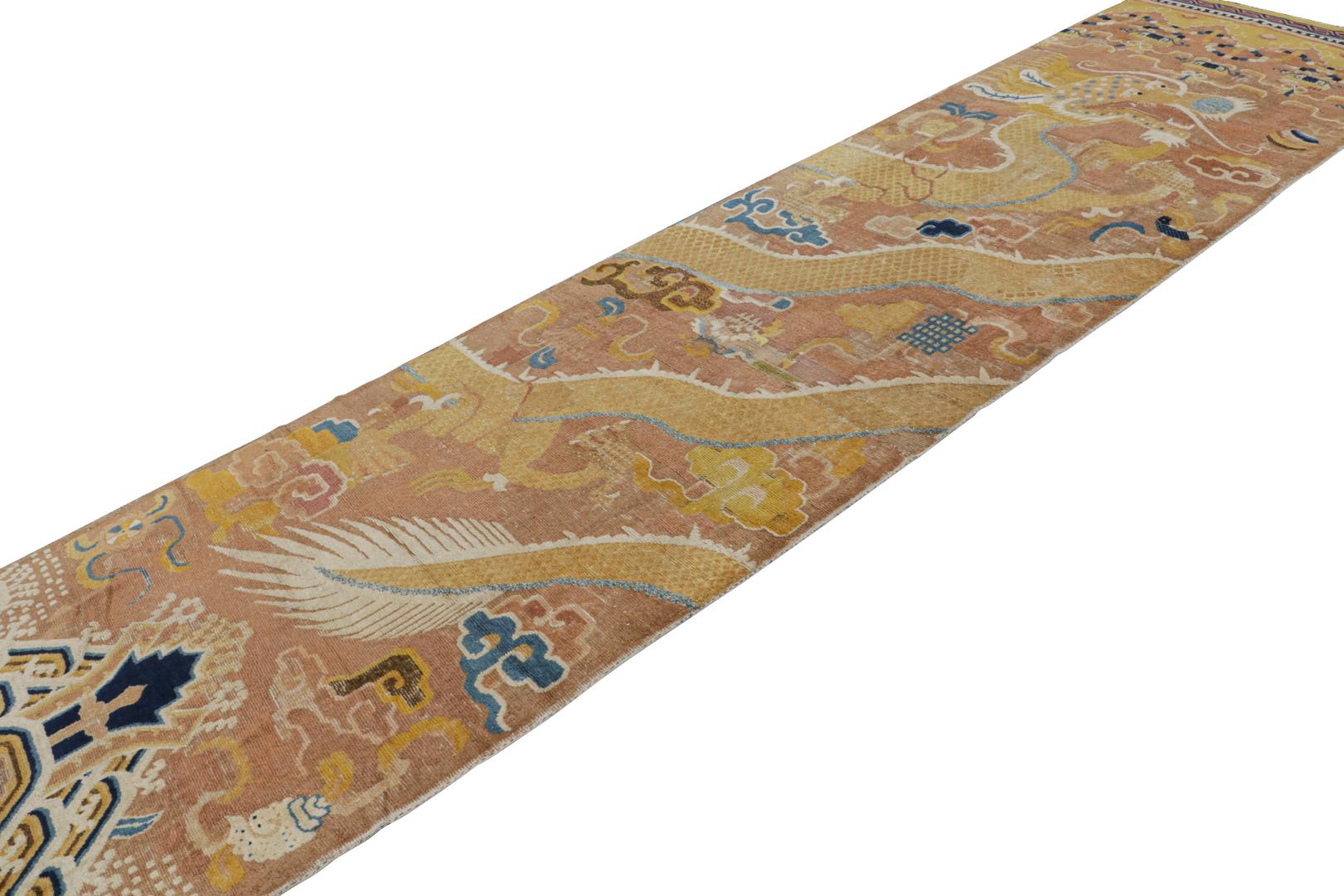 Antique Ningxia pillar rug