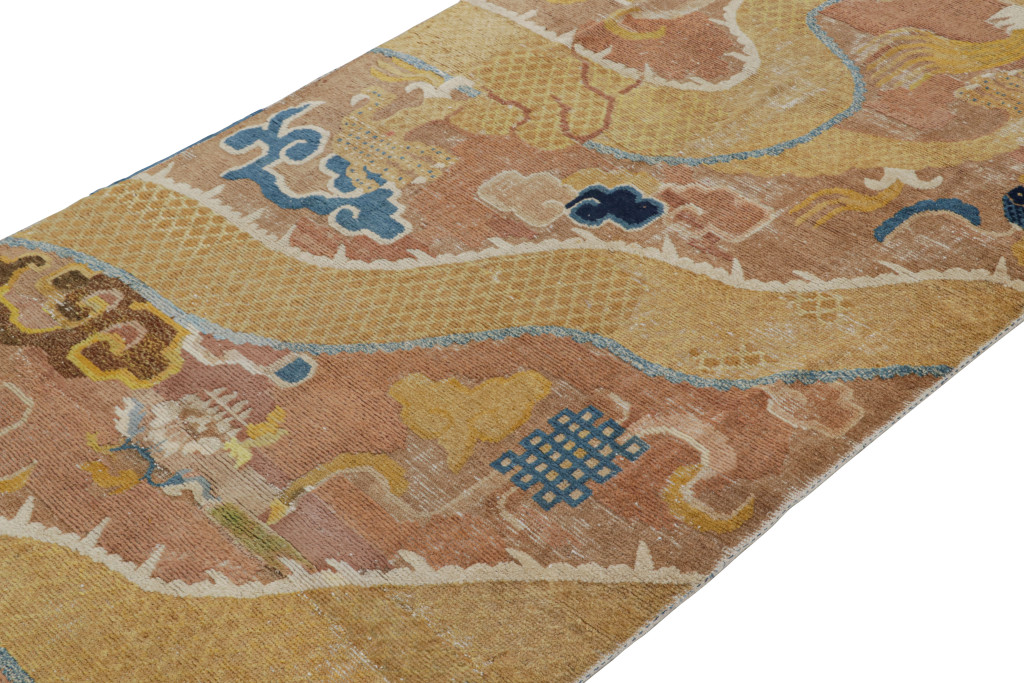 Antique Ningxia pillar rug