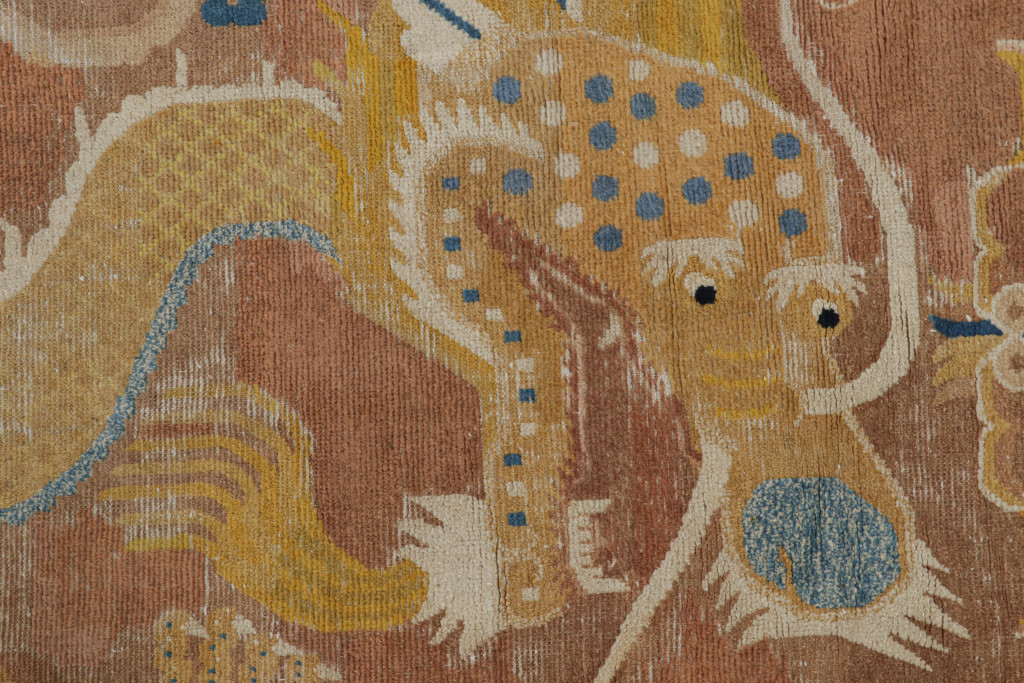 Antique Ningxia pillar rug