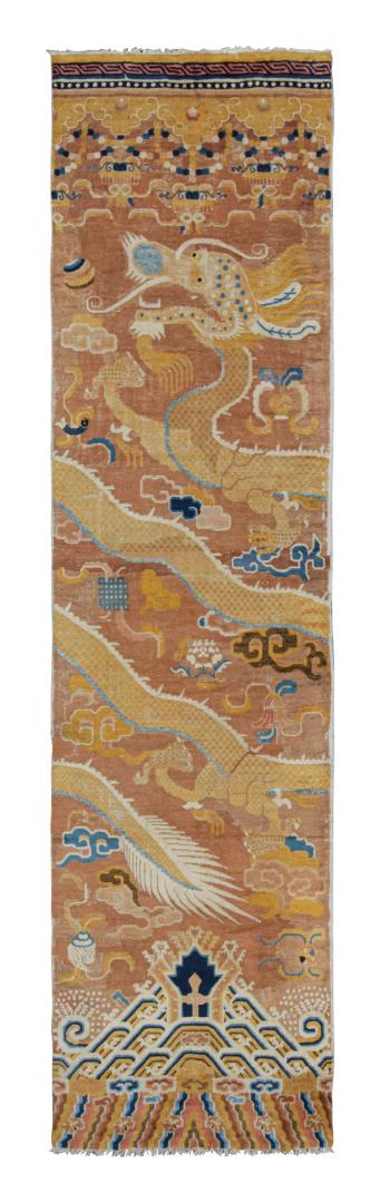Antique Ningxia pillar rug