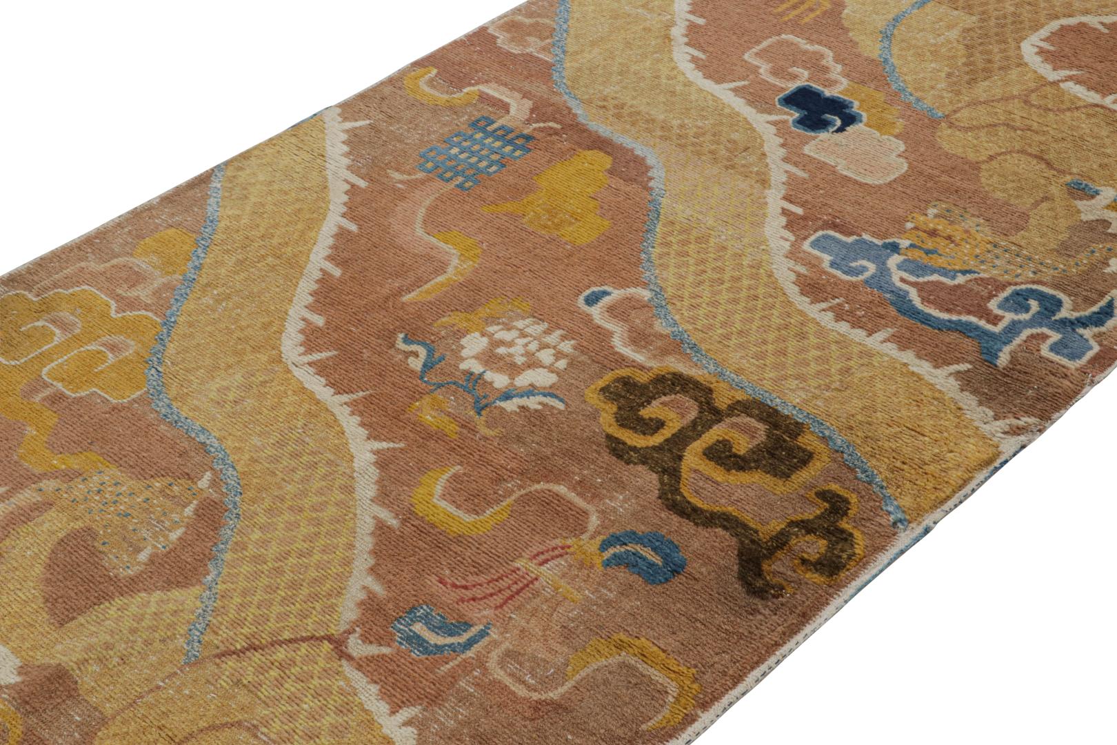 Antique Ningxia pillar rug