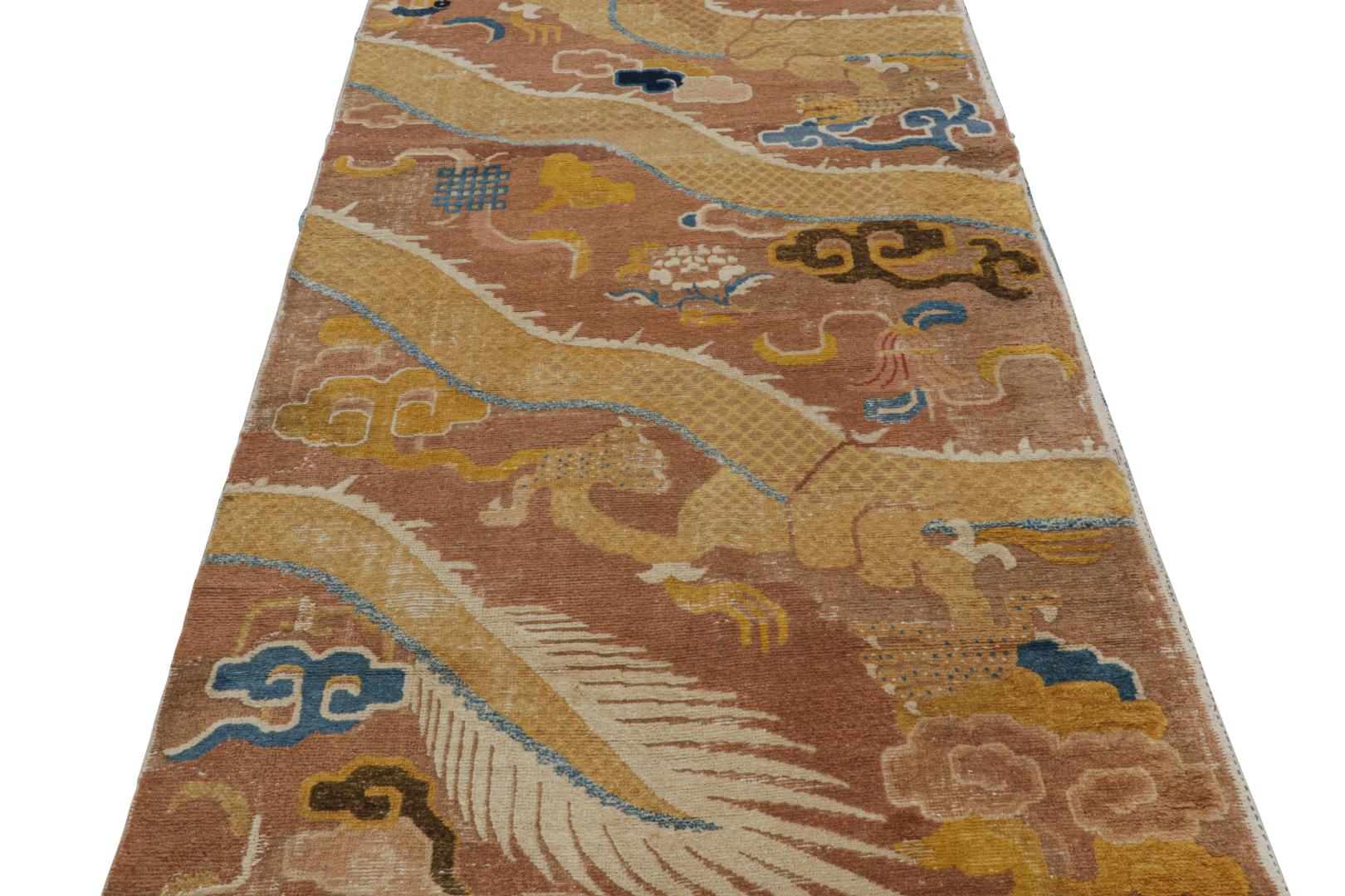 Antique Ningxia pillar rug