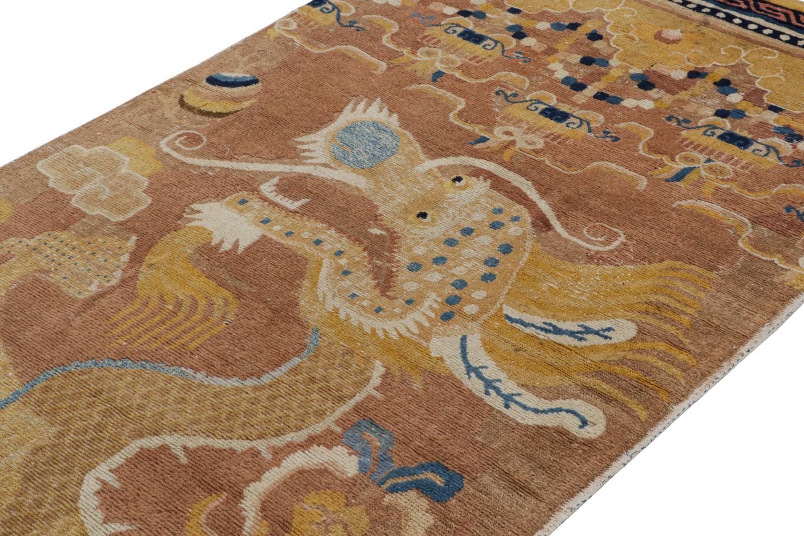 Antique Ningxia pillar rug