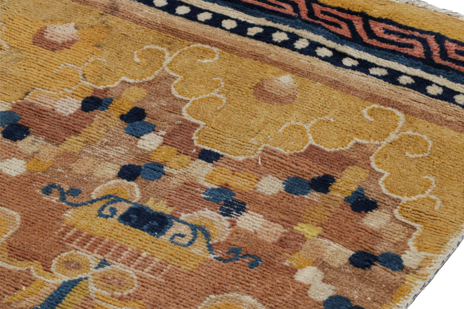Antique Ningxia pillar rug