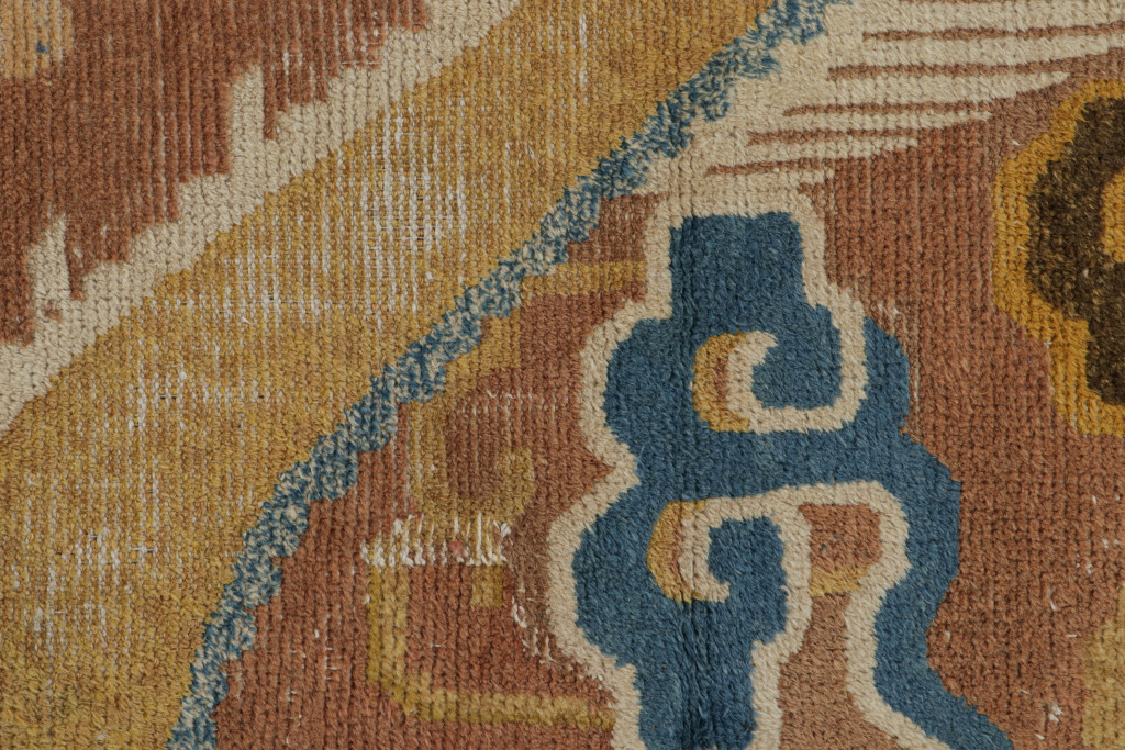Antique Ningxia pillar rug