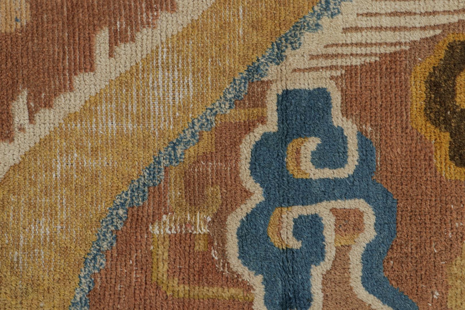 Antique Ningxia pillar rug